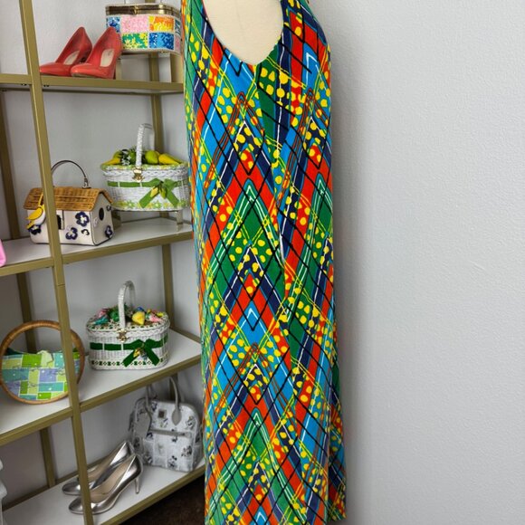 Lovely 1960's "The Lilly" Lilly Pulitzer Velvet Maxi Dress HTF Vintage Sz 16 XL - Picture 3 of 16